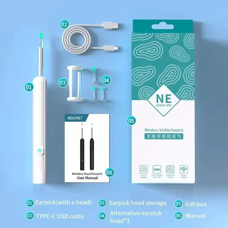 Smart Visual Ear Wax Remover with HD Camera – Safe, Precise & Wireless Cleaning